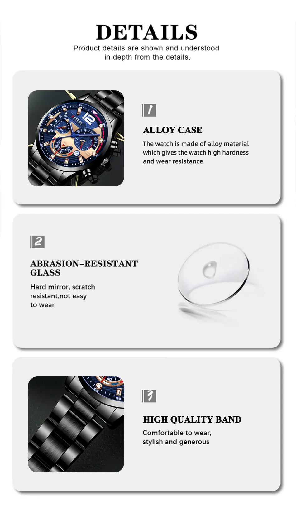 Fashion Mens Watches Luxury Quartz Wristwatch Calendar Luminous Clock Men Business Casual Watch Reloj Hombre