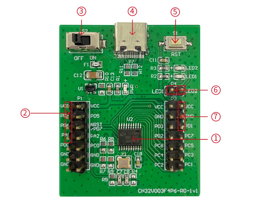 1Pcs/Kit CH32V003F4P6 QingKe RISC-V2A 1-wire SDI System Main Frequency 48MHz