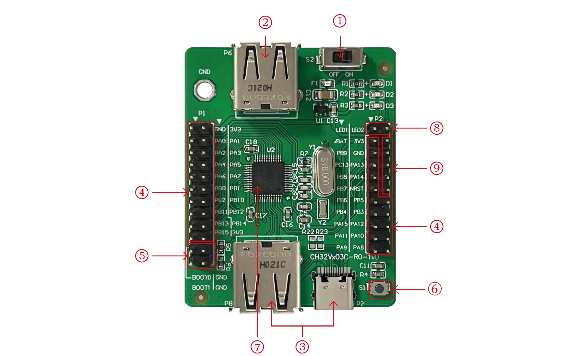 1Pcs/Kit CH32V003F4P6 QingKe RISC-V2A 1-wire SDI System Main Frequency 48MHz