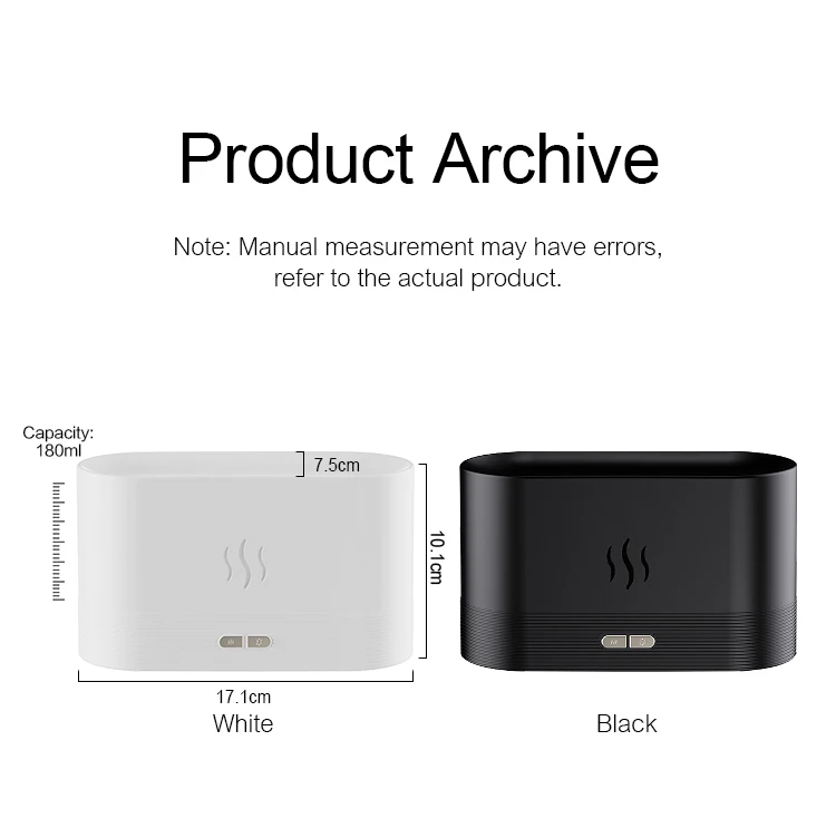 Kinscoter Aroma Diffuser Air Humidifier Ultrasonic Cool Mist Maker Fogger Led Essential Oil Flame Lamp Difusor