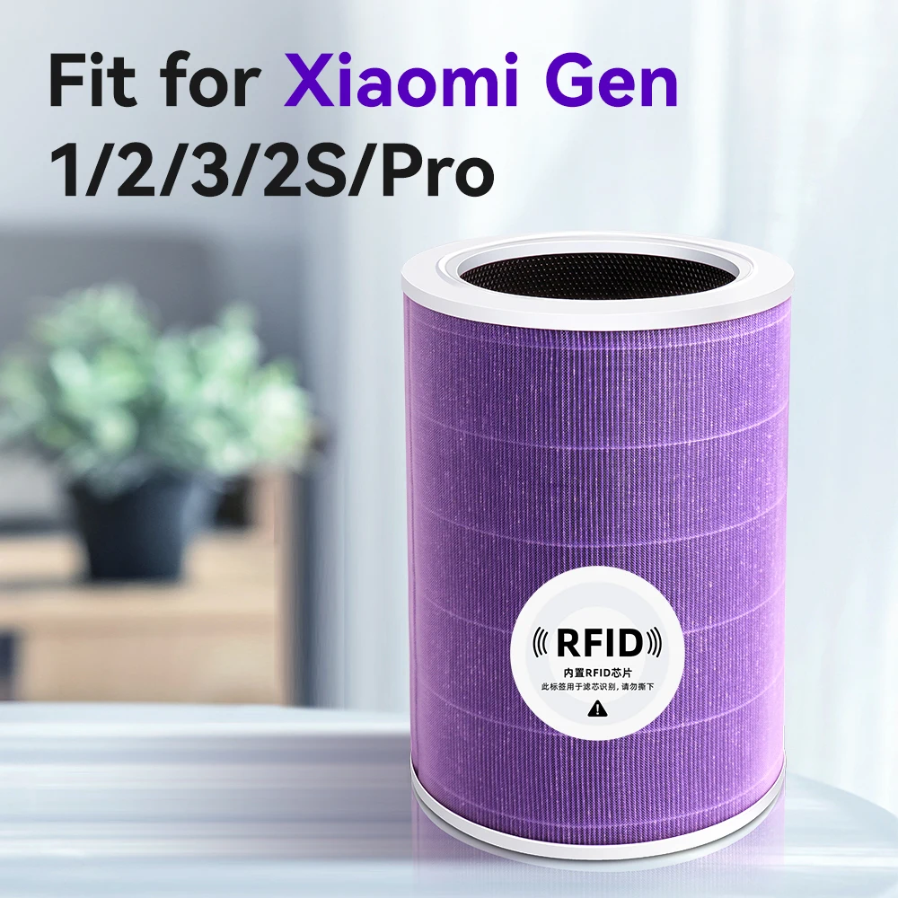 Air Purifier Filter For Xiaomi Air Purifier Mi 2/1/2S/3/ 3H/Pro Air Purifier H13 Carbon HEPA Filter PM2.5 With RFID Replacement