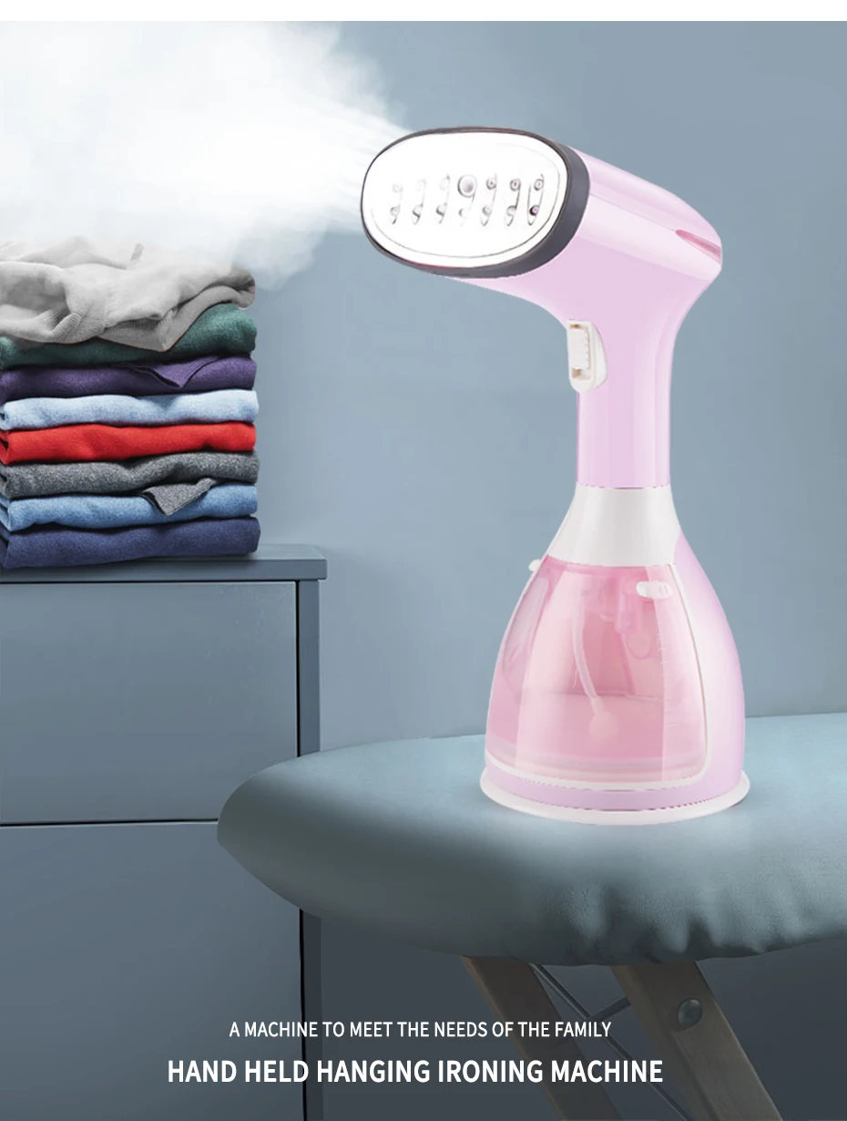 saengQ Handheld Garment Steamer 1500W Electric Household Fabric Steam Iron 280ml Portable Vertical Fast-Heat For Clothes Ironing