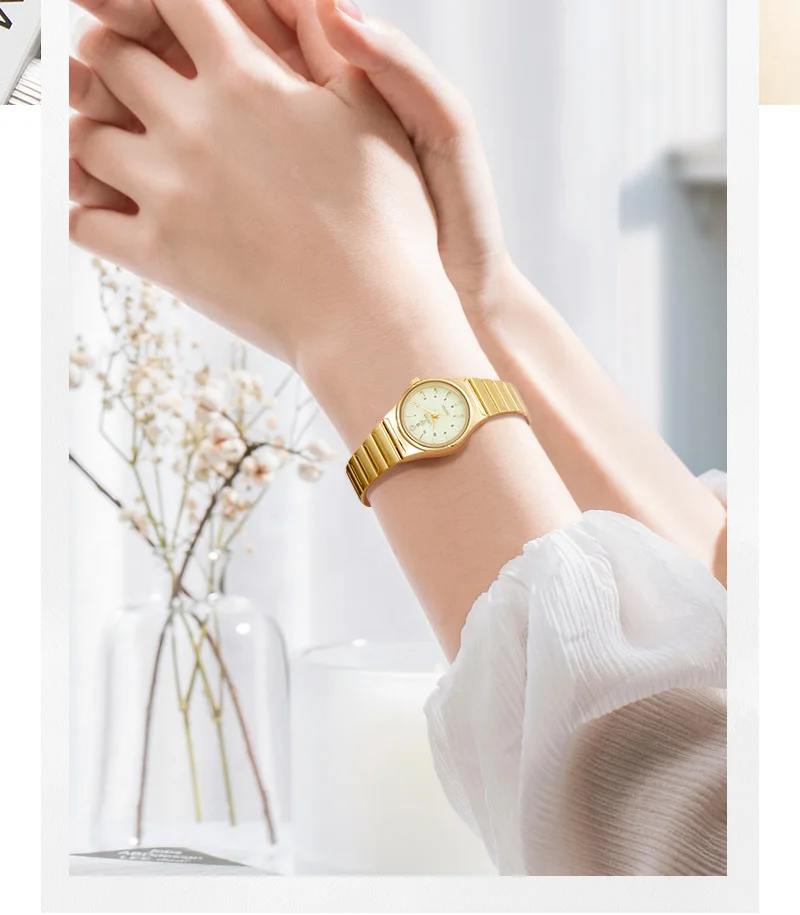 LIEBIG Women Quartz Watches Luxury Golden Stainless Steel Bracelet Waterproof Ladies Gold Wristwatch Girl Clock Relogio Mujer