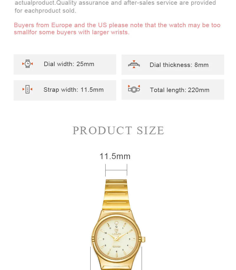 LIEBIG Women Quartz Watches Luxury Golden Stainless Steel Bracelet Waterproof Ladies Gold Wristwatch Girl Clock Relogio Mujer