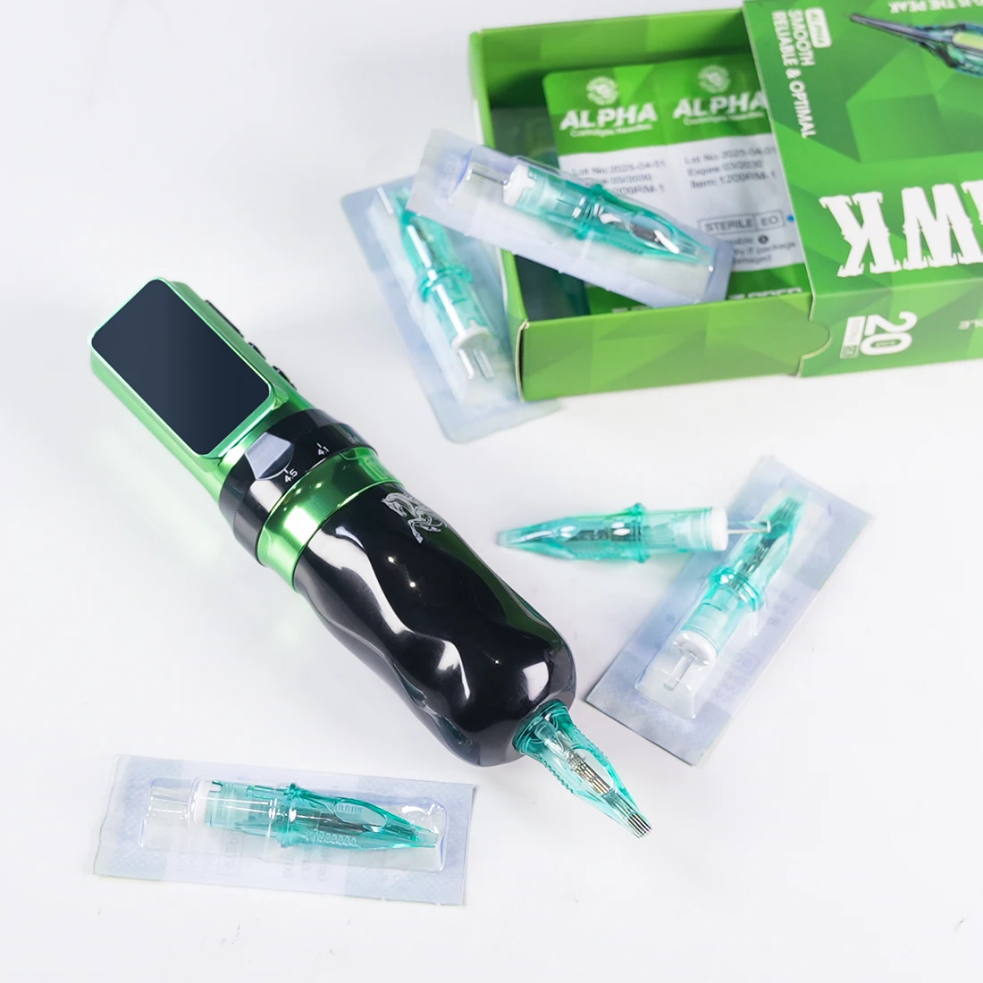 Dragonhawk Body Art Permanent Makeup Tattoo Cartridge Needles Alpah Series Disposable RL/RM/RS/M for Tattoo Machine Gun Supply