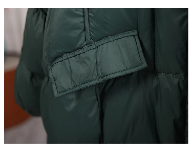 Schinteon Women White Duck Down Jacket with Hood Autumn Winter Warm Outwear Casual Loose Over Size Outwear Thick Coat 2026 New