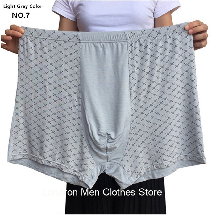 Plus Size 9XL Underwear Men Boxer Para Boxershorts 11XL Shorts Male Bamboo Fiber Loose Soft Large Oversized Modal Underpants