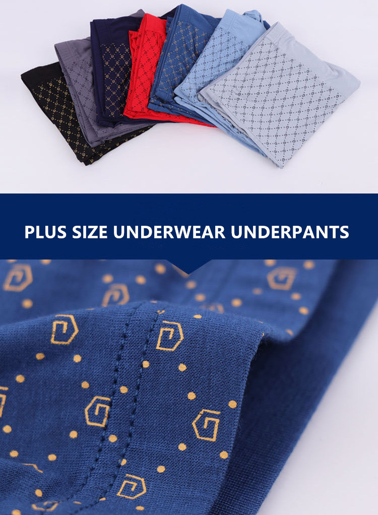 Plus Size 9XL Underwear Men Boxer Para Boxershorts 11XL Shorts Male Bamboo Fiber Loose Soft Large Oversized Modal Underpants