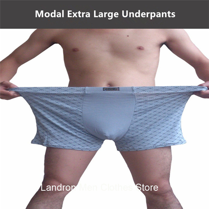 Plus Size 9XL Underwear Men Boxer Para Boxershorts 11XL Shorts Male Bamboo Fiber Loose Soft Large Oversized Modal Underpants
