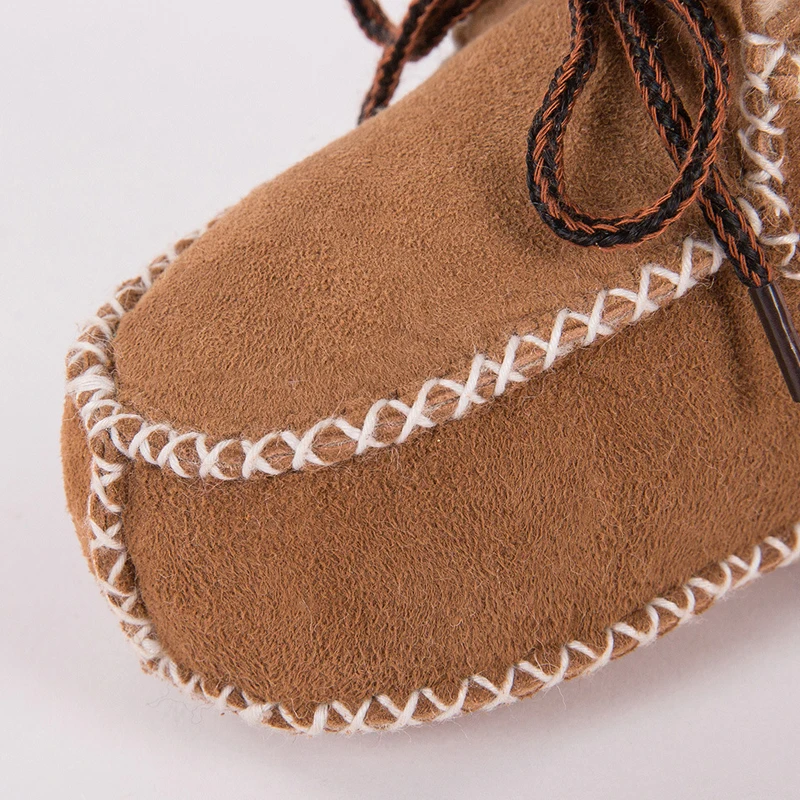 first walker shoe winter Baby Boots Genuine Leather Wool fur toddler girls soft Moccasins shoes plush Sheepskin Baby Boy booties