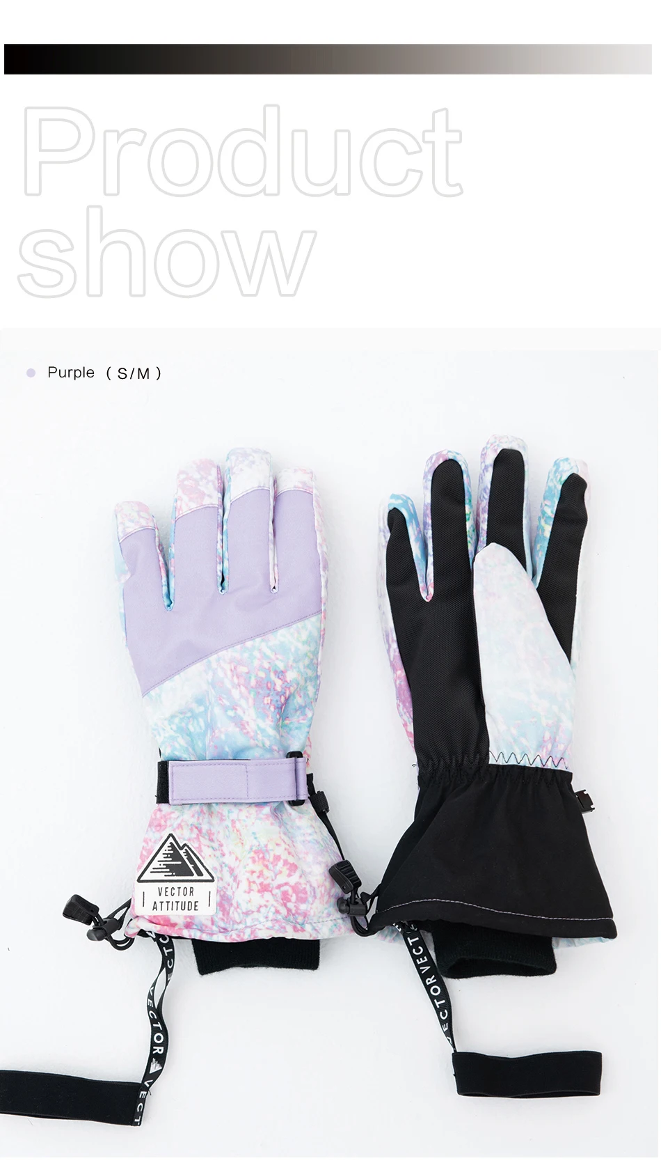 Extra Thick Men Women 2-IN-1 Mittens Ski Gloves Snowboard Snow Winter Sports Warm Waterproof Windproof Skiing Faux Leather Plam