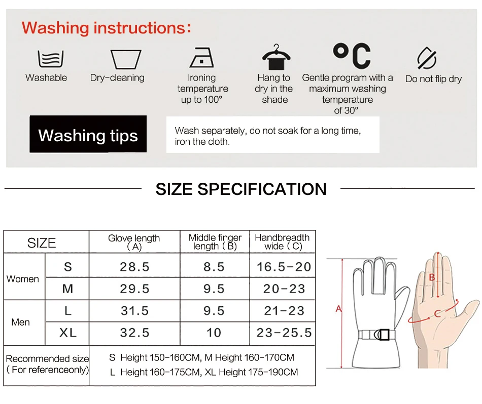 Extra Thick Men Women 2-IN-1 Mittens Ski Gloves Snowboard Snow Winter Sports Warm Waterproof Windproof Skiing Faux Leather Plam