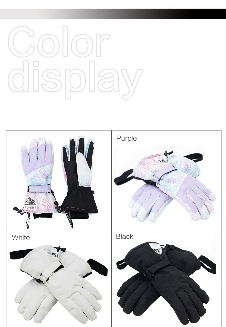 Extra Thick Men Women 2-IN-1 Mittens Ski Gloves Snowboard Snow Winter Sports Warm Waterproof Windproof Skiing Faux Leather Plam
