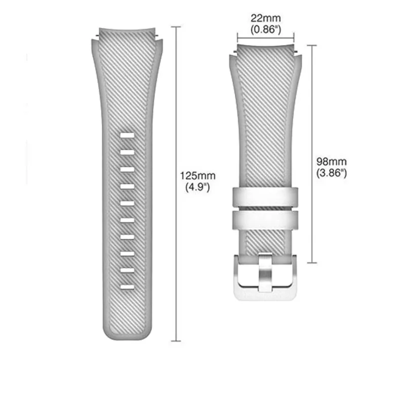 20mm 22mm Band for Samsung galaxy Watch 3 active 2/Gear s3 Frontier 46mm 42mm silicone Sport correa Galaxy watch 4 5 pro strap