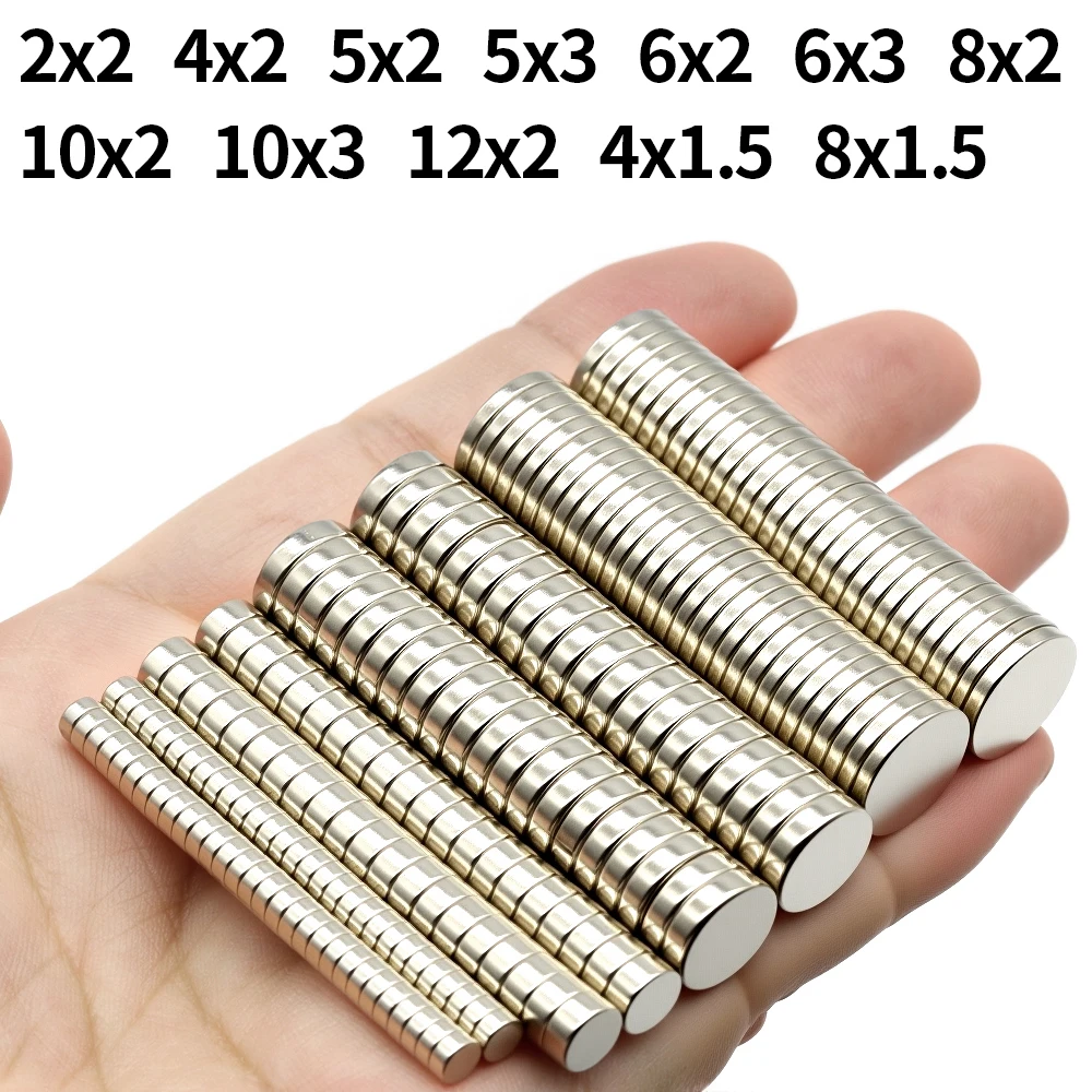Super Strong Neodymium Magnet N35 NdfeB Permanent Magnetic imanes Round Powerful Magnets Refrigerator Magnet 2x2/6x2/6x3/10x3