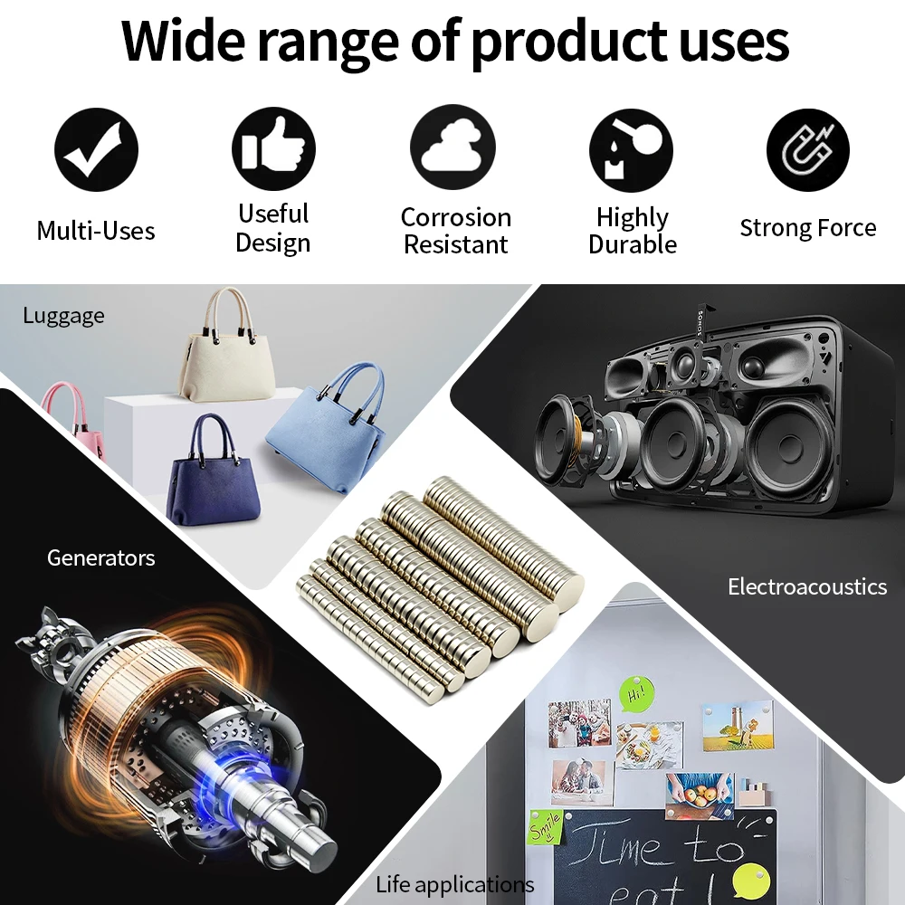 Super Strong Neodymium Magnet N35 NdfeB Permanent Magnetic imanes Round Powerful Magnets Refrigerator Magnet 2x2/6x2/6x3/10x3