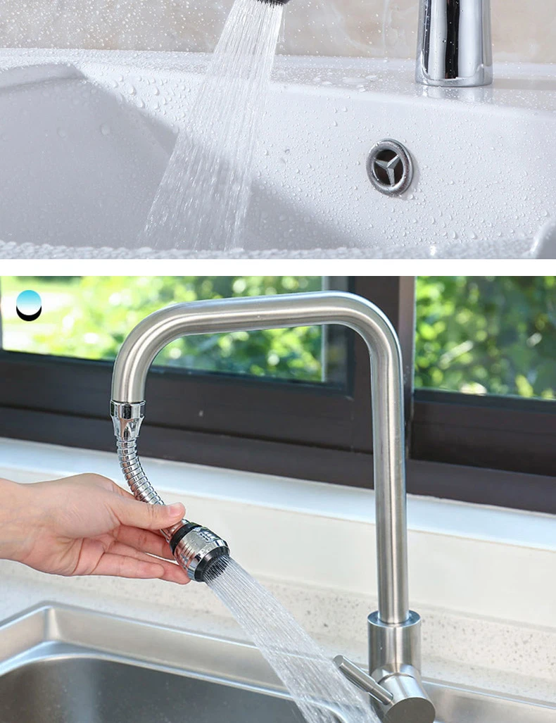 Kitchen Faucet Nozzle Extender Sink Water Tap Nozzle Filter Bubbler Faucet Aerator Attachment Home Bathroom Toilet Accessories