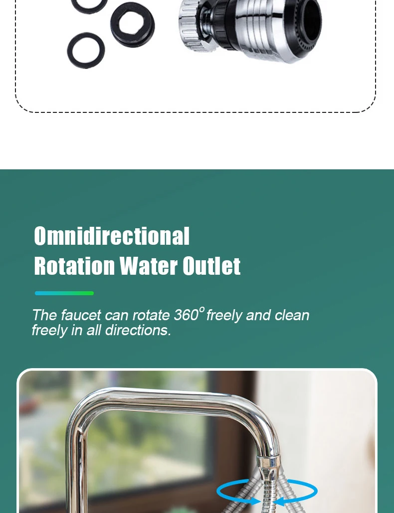 Kitchen Faucet Nozzle Extender Sink Water Tap Nozzle Filter Bubbler Faucet Aerator Attachment Home Bathroom Toilet Accessories