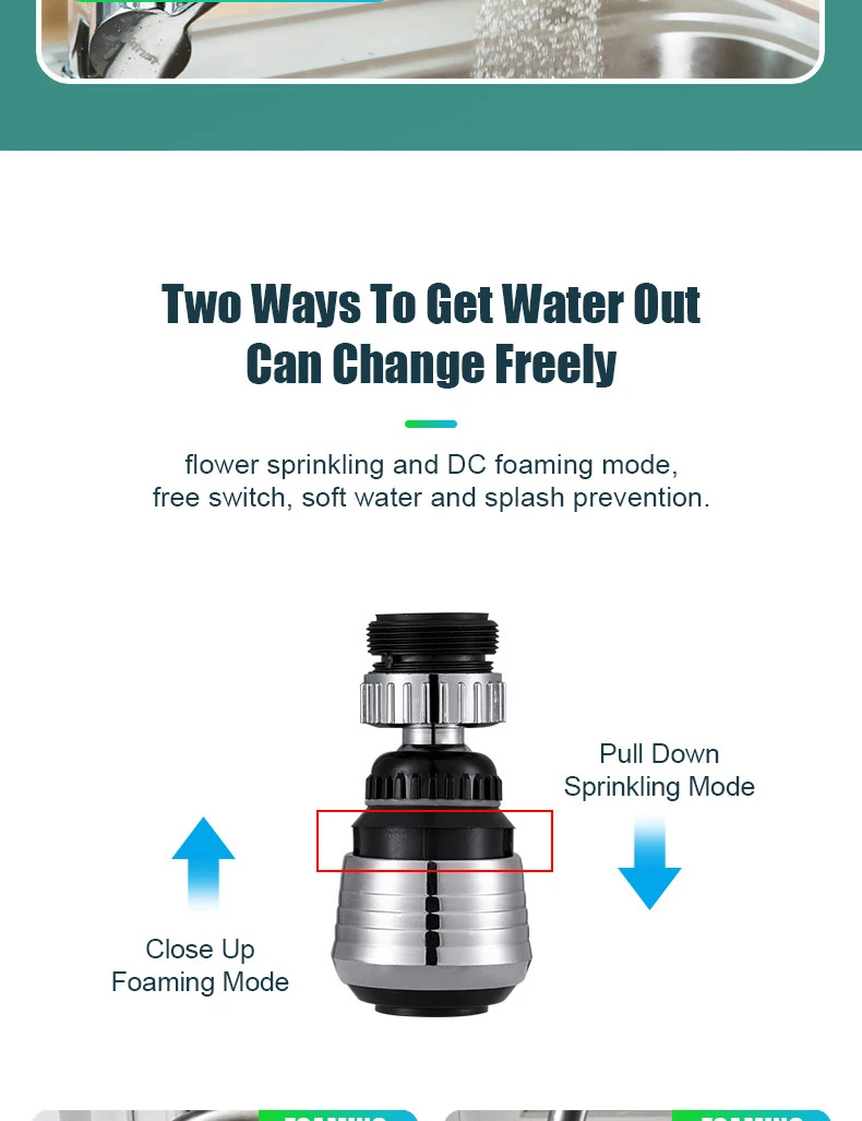 Kitchen Faucet Nozzle Extender Sink Water Tap Nozzle Filter Bubbler Faucet Aerator Attachment Home Bathroom Toilet Accessories