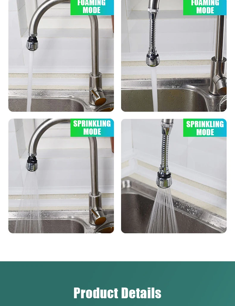 Kitchen Faucet Nozzle Extender Sink Water Tap Nozzle Filter Bubbler Faucet Aerator Attachment Home Bathroom Toilet Accessories