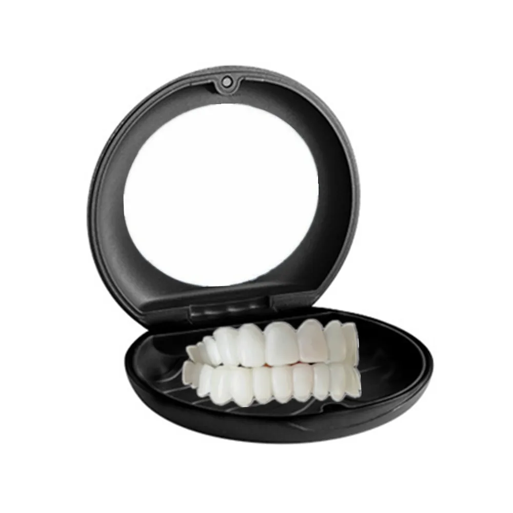 Latest Snap on Smile Dental Upper Lower Fake Teeth Cover Perfect Bright Veneers Comfort Fit Flex Dentures Braces Whitening