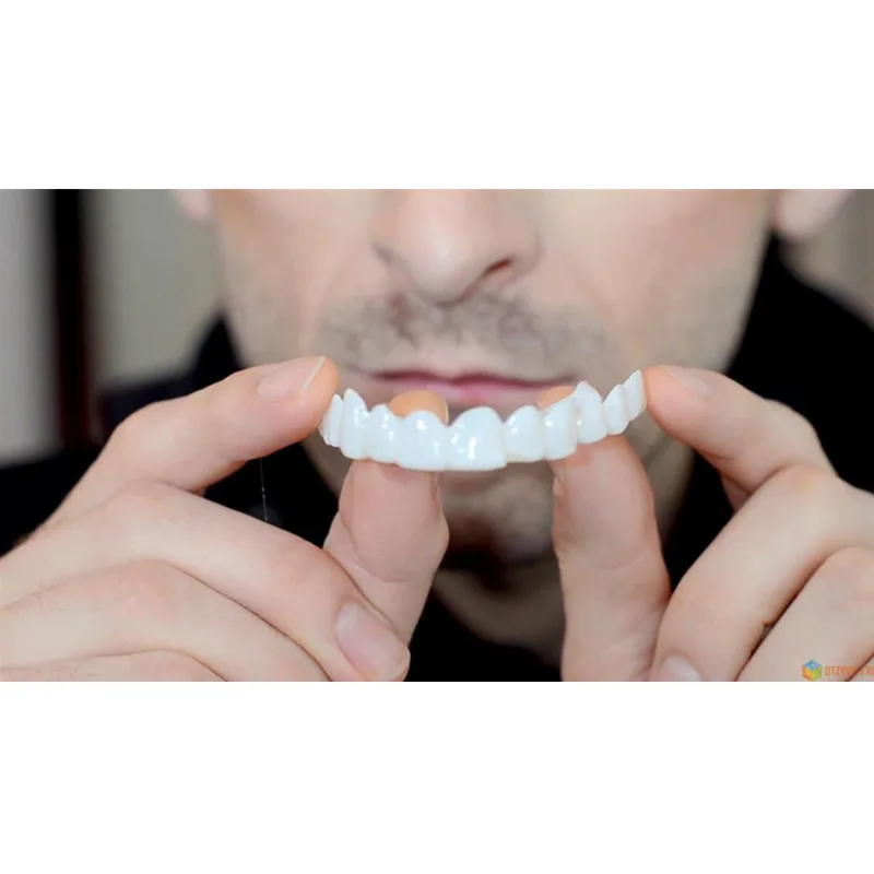 Latest Snap on Smile Dental Upper Lower Fake Teeth Cover Perfect Bright Veneers Comfort Fit Flex Dentures Braces Whitening