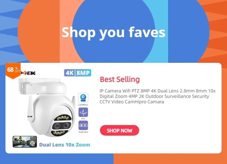 4MP PTZ WIFI IP Camera 1080P CCTV Surveillance Security Protection Wi Fi Outdoor 4X Digital Zoom Street CamHipro CamHi Camara