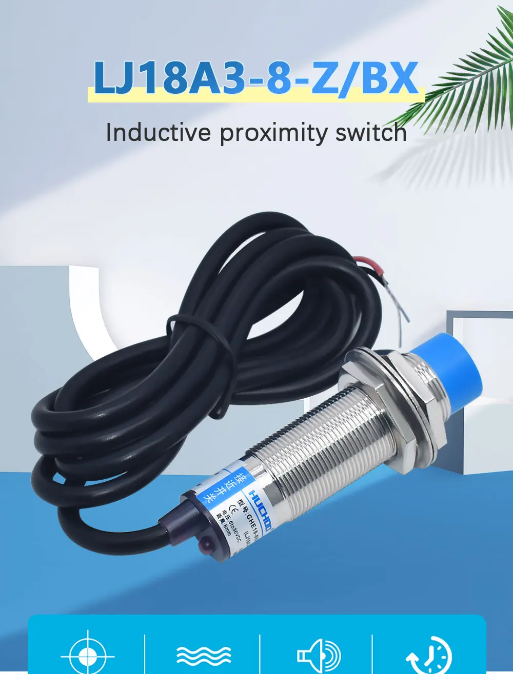M18 8mm sensing DC 5V inductive proximity sensor switch NPN NO LJ18A3-8-Z/BX-5V work voltage 5VDC special for MCU
