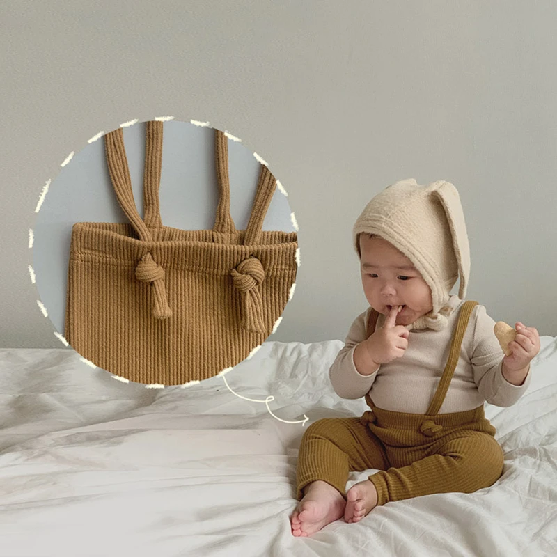 Korea Baby Pants Leggings Cotton Elasticity Pants For Newborn Girl And Boy PP Pants Baby Strap Overalls Toddler Baby Pants 2023
