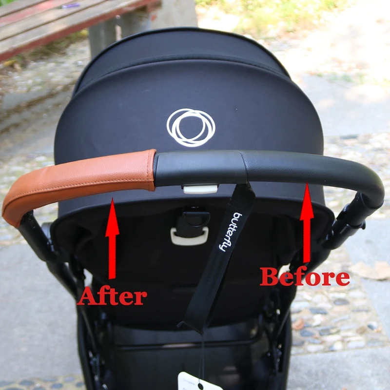 Baby Stroller Handle Cover For Bugaboo Butterfly Pu Protective Case Handle Pram Strollers Accessories