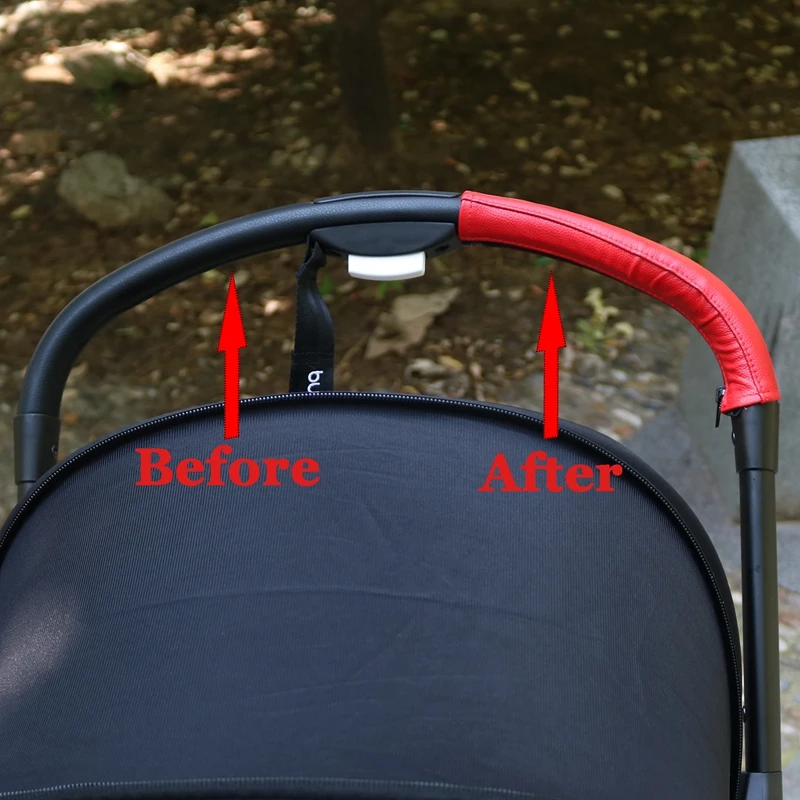 Baby Stroller Handle Cover For Bugaboo Butterfly Pu Protective Case Handle Pram Strollers Accessories