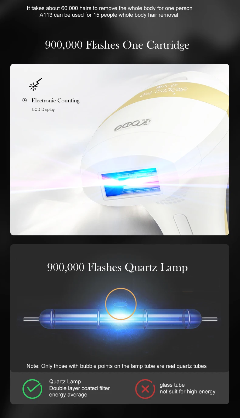 KODO 2026 New Laser Hair Removal Dropshipping Hot Sell Laser Epilator Permanent IPL Painless Photoepilator Bikini Face and Body