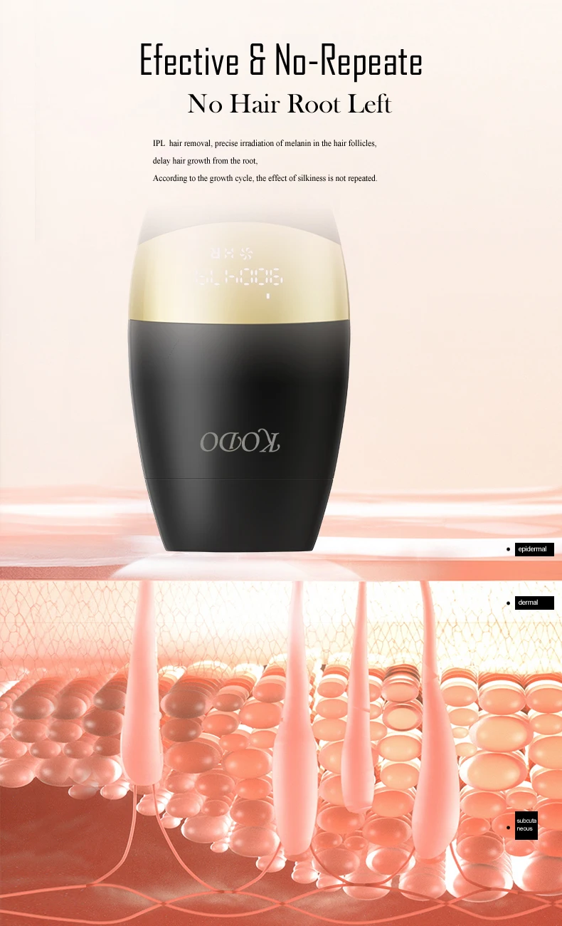 KODO 2026 New Laser Hair Removal Dropshipping Hot Sell Laser Epilator Permanent IPL Painless Photoepilator Bikini Face and Body