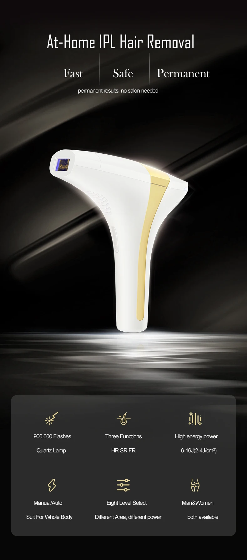 KODO 2026 New Laser Hair Removal Dropshipping Hot Sell Laser Epilator Permanent IPL Painless Photoepilator Bikini Face and Body