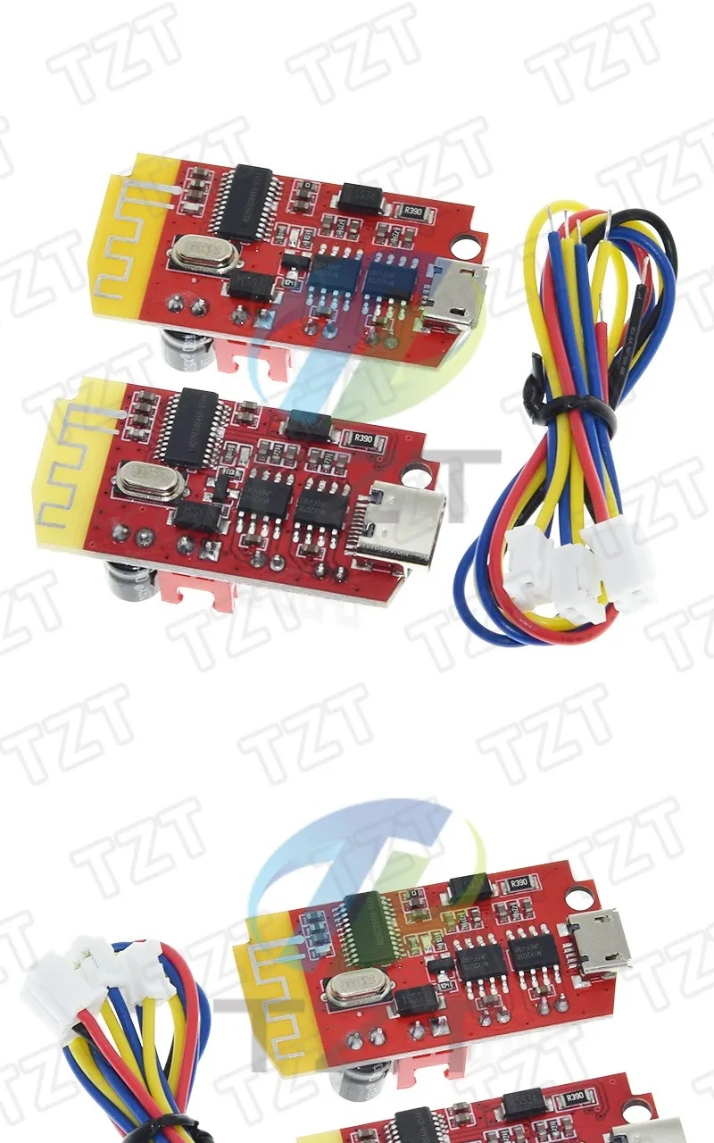 1/3PCS DC 3.7V 5V 5W Digital Audio Amplifie Board Double Plate DIY Bluetooth-5.0 Speaker Sound Music Module Type-c/Micro USB