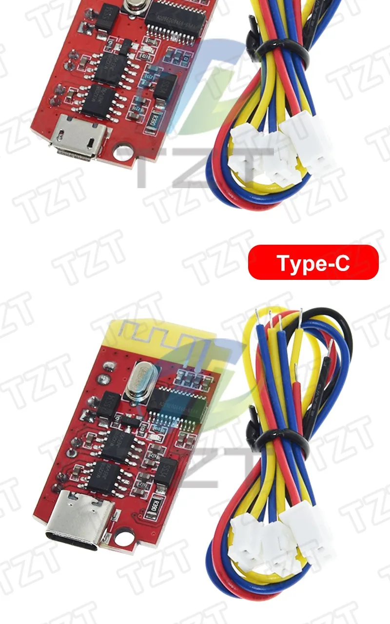 1/3PCS DC 3.7V 5V 5W Digital Audio Amplifie Board Double Plate DIY Bluetooth-5.0 Speaker Sound Music Module Type-c/Micro USB