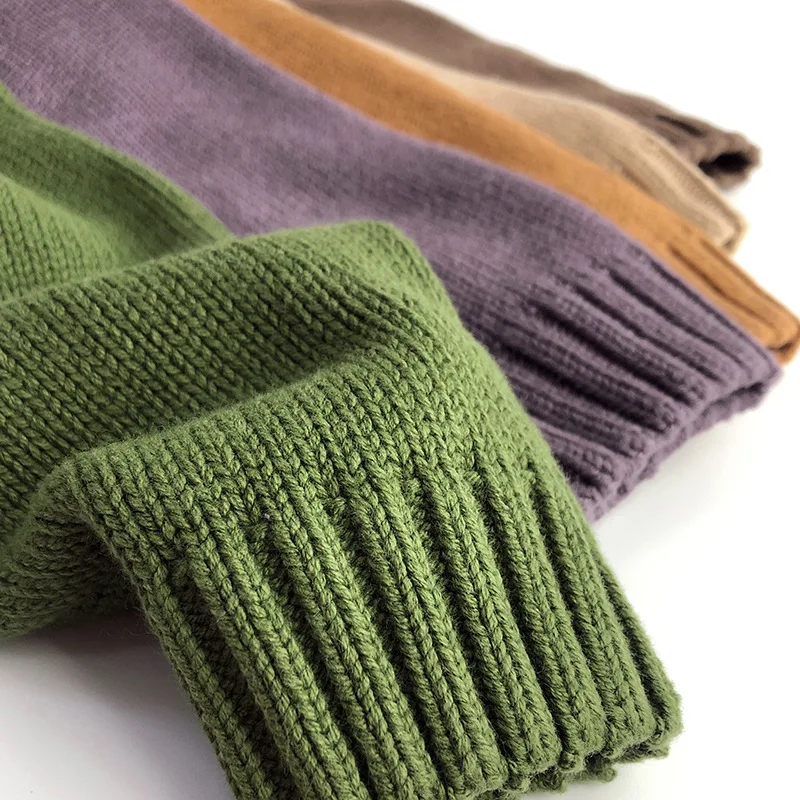 2026 Spring New Pure Cotton Solid Kids Sweaters Vintage Boys Pullover Knitwear for 1-7 Years Toddler Girls Sweater Shirt Outwear