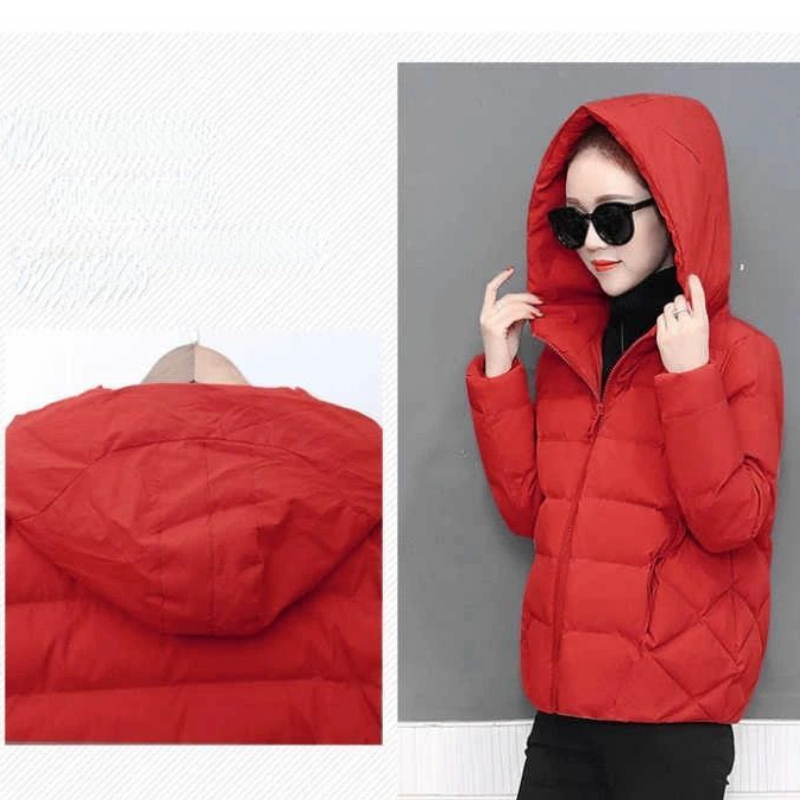 New Winter Women's Cold Coat Parkas Super Hot Hooded Padded Jacket Cropped Jacket Plus Size Long Sleeve Top Korean Fashion