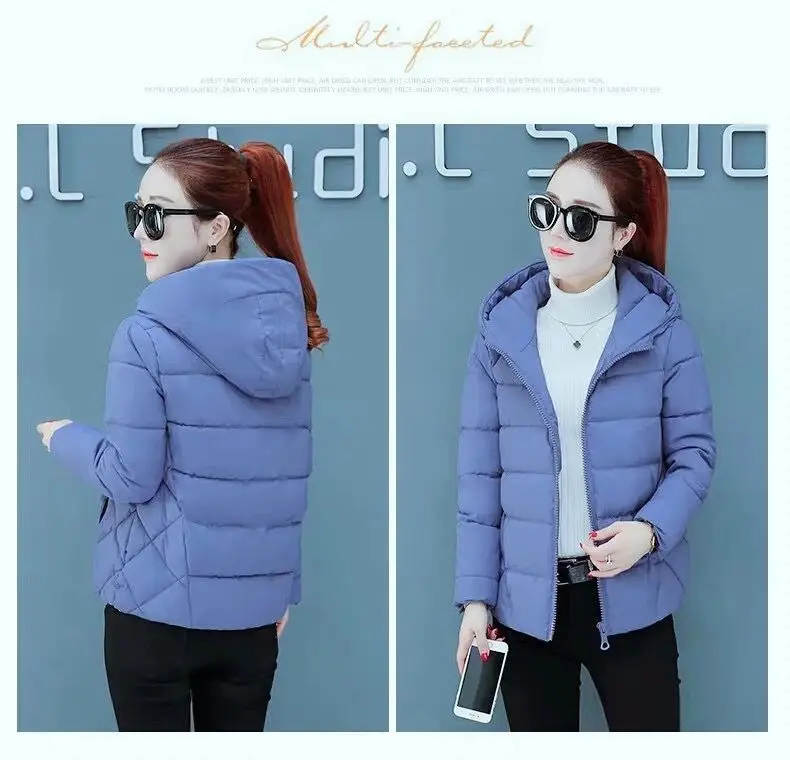 New Winter Women's Cold Coat Parkas Super Hot Hooded Padded Jacket Cropped Jacket Plus Size Long Sleeve Top Korean Fashion