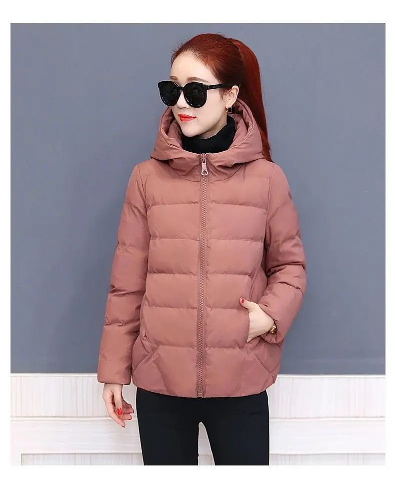 New Winter Women's Cold Coat Parkas Super Hot Hooded Padded Jacket Cropped Jacket Plus Size Long Sleeve Top Korean Fashion