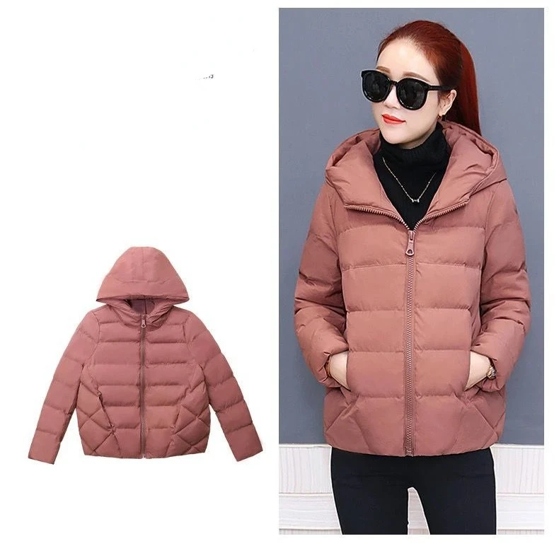 New Winter Women's Cold Coat Parkas Super Hot Hooded Padded Jacket Cropped Jacket Plus Size Long Sleeve Top Korean Fashion