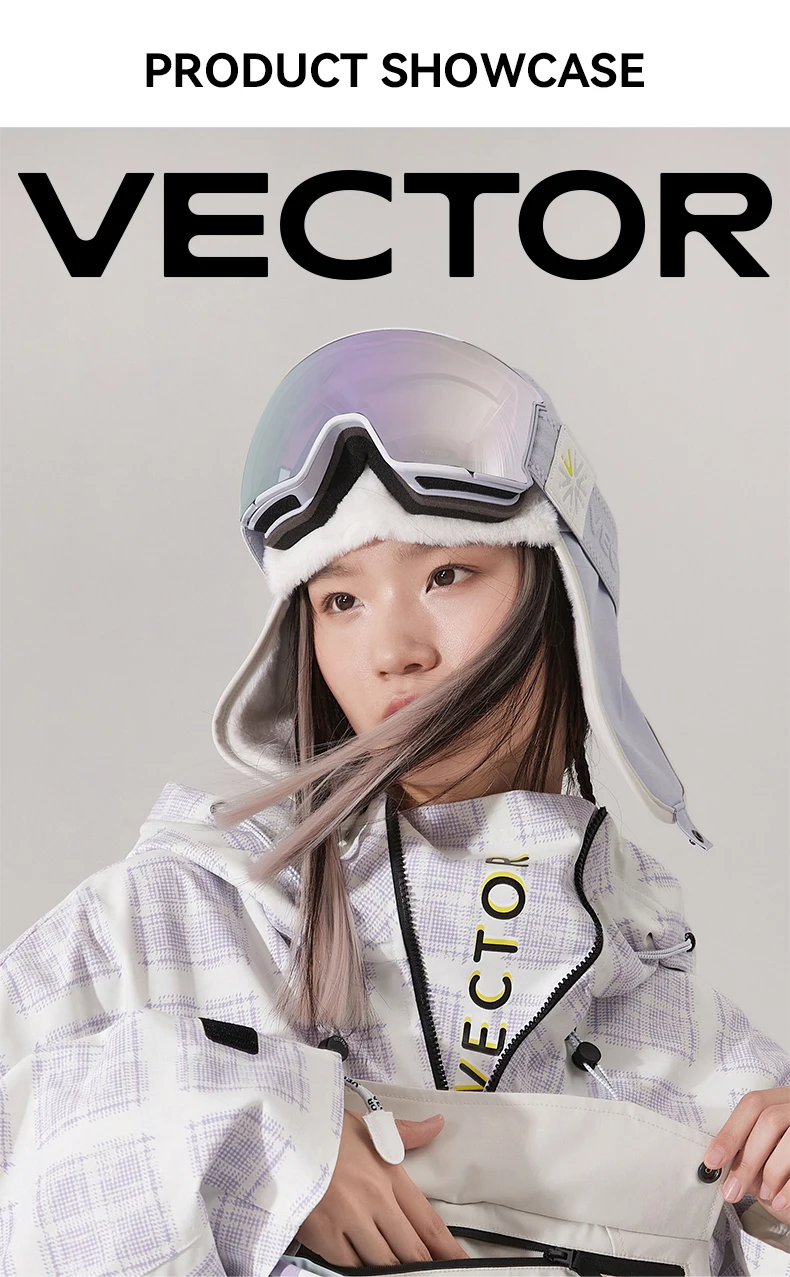 VECTOR Ski Goggles Men Snowboard Glasses Women Winter Outdoor Snow Sunglasses UV400 Double Layers Lens Anti-Fog Skiing Goggles