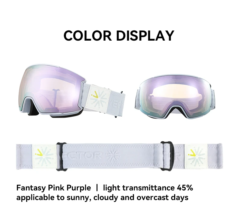 VECTOR Ski Goggles Men Snowboard Glasses Women Winter Outdoor Snow Sunglasses UV400 Double Layers Lens Anti-Fog Skiing Goggles