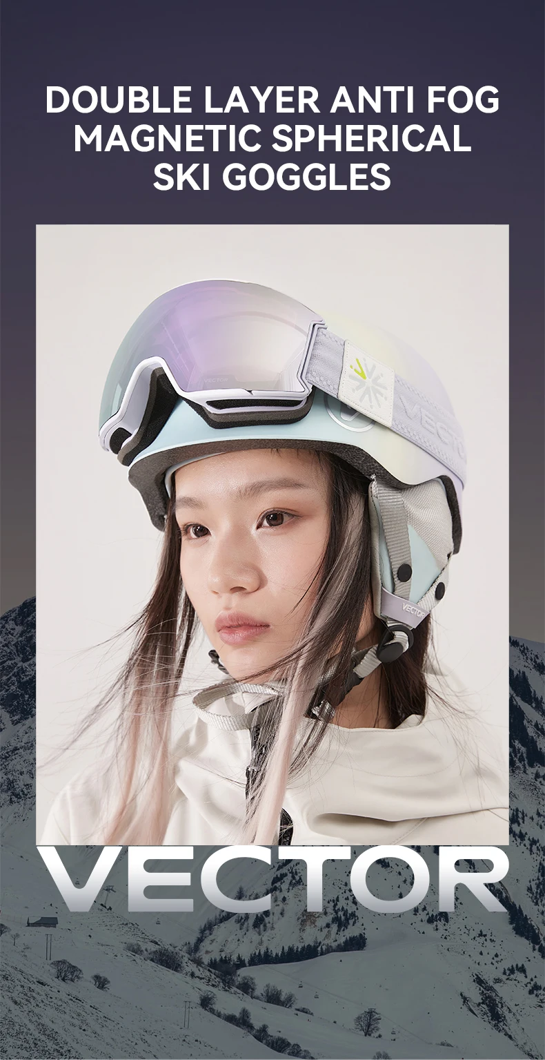 VECTOR Ski Goggles Men Snowboard Glasses Women Winter Outdoor Snow Sunglasses UV400 Double Layers Lens Anti-Fog Skiing Goggles