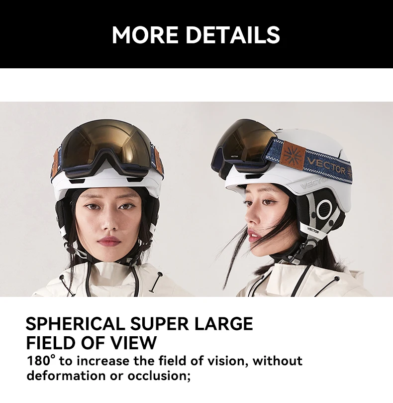 VECTOR Ski Goggles Men Snowboard Glasses Women Winter Outdoor Snow Sunglasses UV400 Double Layers Lens Anti-Fog Skiing Goggles
