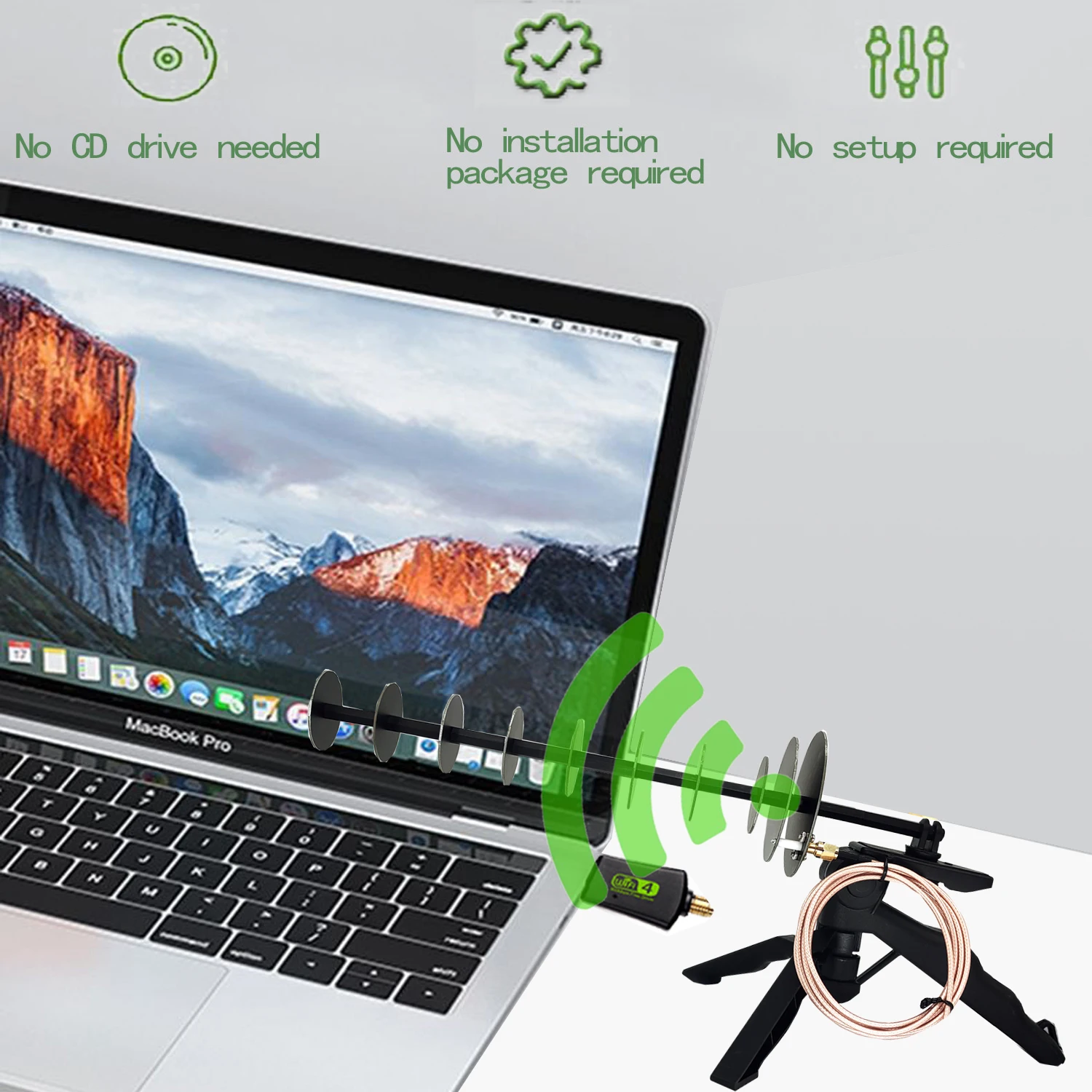 16dBi 2.4GHz WIFI Yagi Directional Antenna Enhanced Signal Notebook Desktop PC Computer USB Wireless Network Card PCIE Adapter