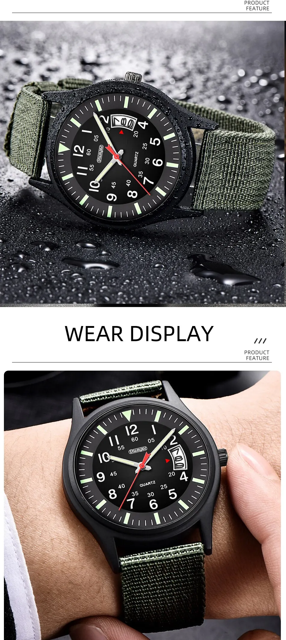 Reloj Hombre 2023 Fashion Mens Nylon Watches Luxury Men Army Military Quartz Watch Calendar Date Wristwatch Relogio Masculino
