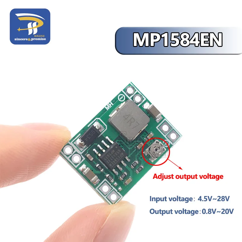 MP1584 Ultra-Small Size DC-DC Step Down Power Supply Module MP1584EN 3A Adjustable Buck Converter for Arduino Replace LM2596