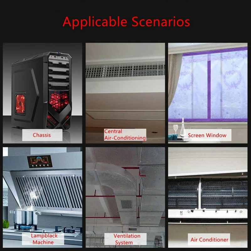 Air Conditioner Dustproof Net Air Conditioning Filter Net Dust Filtering Vent-Pipe Computer Case Host Air Vent
