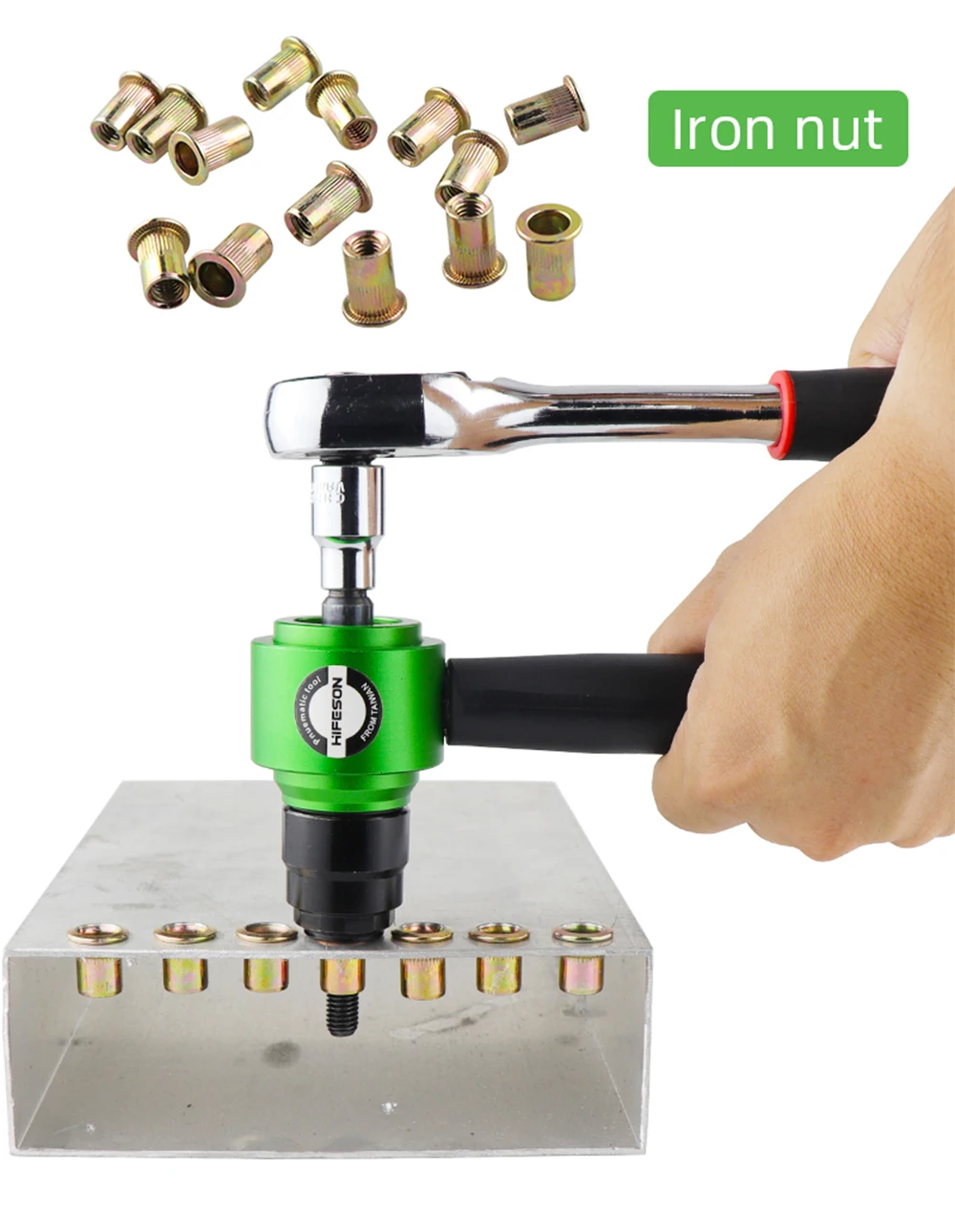 M3M4M5M6M8 Electric Rivet Gun Rivet Nut Gun Drill Bit Adapter Insert Nut Pull Riveting Tool, For Electric Drill/Hand Wrench